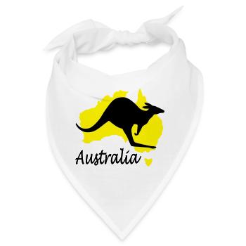 australia australien - Bandana - Weiß - Vorne