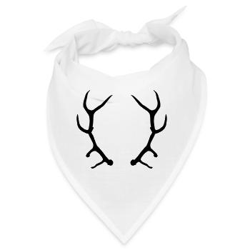 Geweih - Bandana - Weiß - Vorne