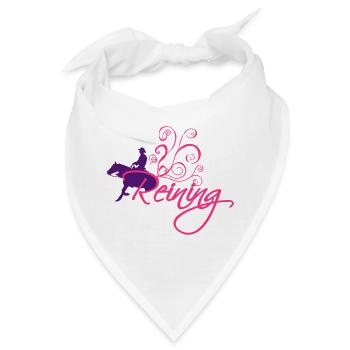 Reining Motiv Slider - Bandana - Weiß - Vorne