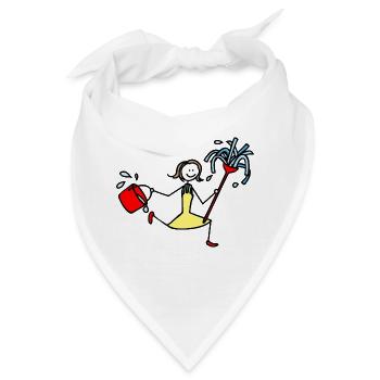 Putzfrau - Bandana - Weiß - Vorne