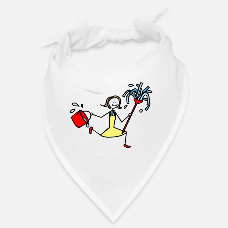 Putzfrau - Bandana - Weiß