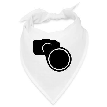Kamera // Digitalkamera // Spiegelreflex // DSLR - Bandana - Weiß - Vorne