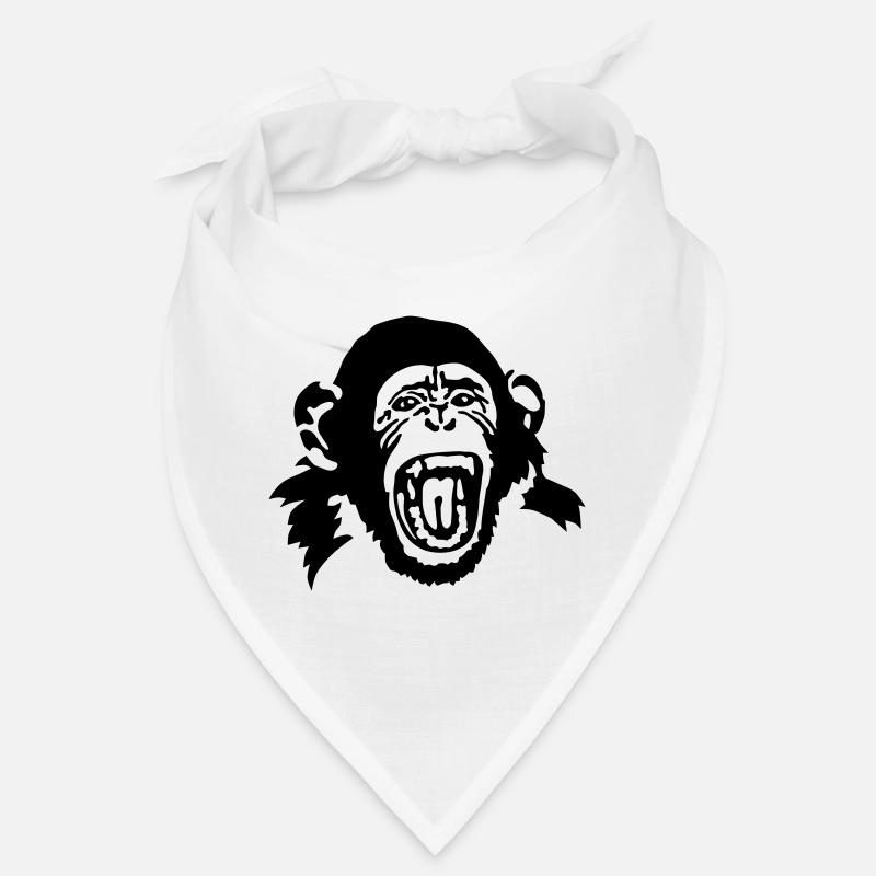 Affe - Bandana - Weiß