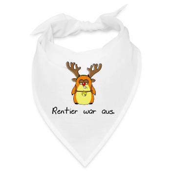 Rentier war aus - Bandana - Weiß - Vorne