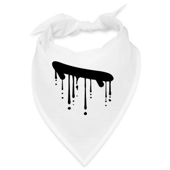 skateboard tropfen graffiti design skater sprung s - Bandana - Weiß - Vorne