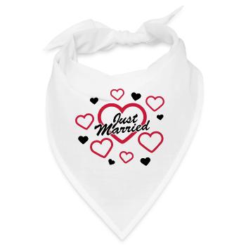 Just Married Design - Bandana - Weiß - Vorne