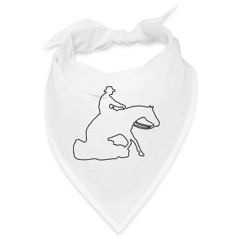 Sliding Stop Silhoutte Rand - Bandana - Weiß - Vorne
