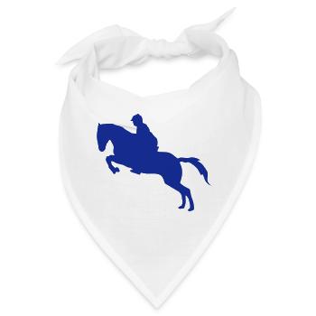 Reitsport Reiter Hindernis Pferdesprung - Bandana - Weiß - Vorne