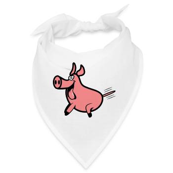 Schwein freude - Bandana - Weiß - Vorne