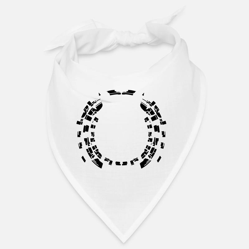 Circle border pattern round frame Bandana