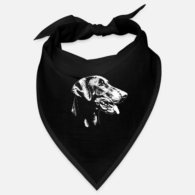 Dobermann Kopf unkupiert Bandana