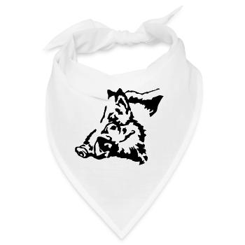 wildschwein - Bandana - Weiß - Vorne