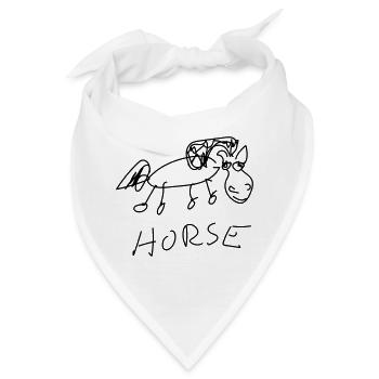 horse - Bandana - Weiß - Vorne