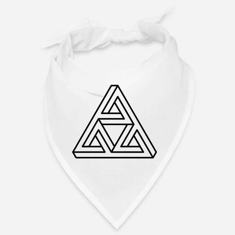 impossible triangle Dreieck Geek Geometrie Hipster - Bandana - Weiß