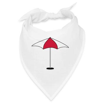 sonnenschirm regenschirm sonnenschutz strand meer - Bandana - Weiß - Vorne
