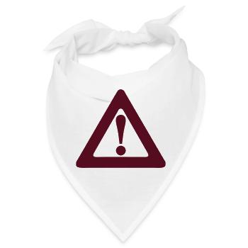 Warndreieck Ausrufezeichen Panel - Bandana - Weiß - Vorne