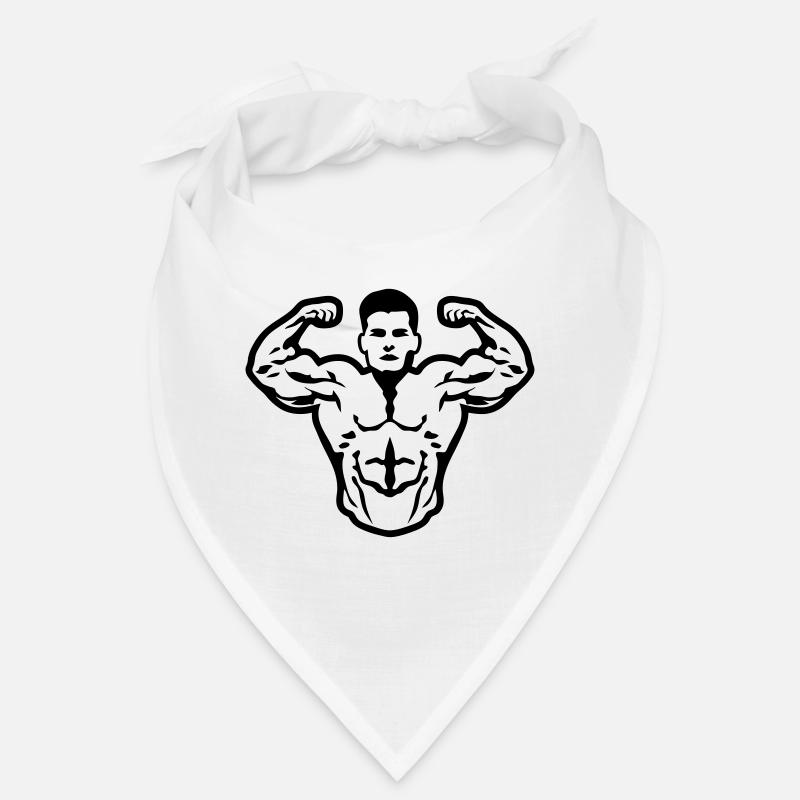 Bodybuilder muscle pose biceps Bandana