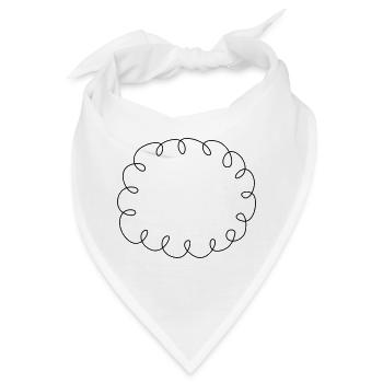 Squiggle Sprechblase - Bandana - Weiß - Vorne