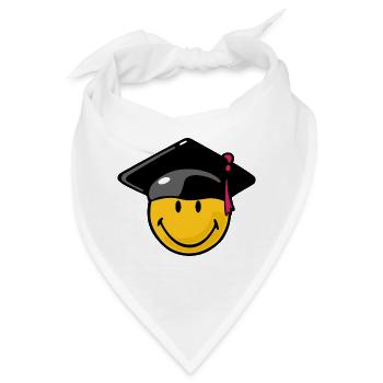 Smiley Graduation - Bandana - Weiß - Vorne