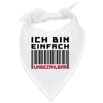 Unbezahlbar (Barcode) - Bandana - Weiß - Vorne