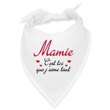 Großmütter / Oma / Mami / Großmutter / Mamy - Bandana - Weiß - Vorne