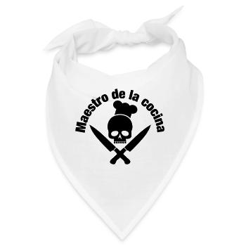 maestro de la cocina / skull / cook - Bandana - Weiß - Vorne