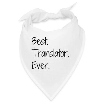 Übersetzer / Übersetzerin / Übersetzung / - Bandana - Weiß - Vorne