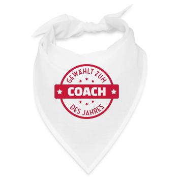 Coach / Coaching / Trainer / Sport - Bandana - Weiß - Vorne
