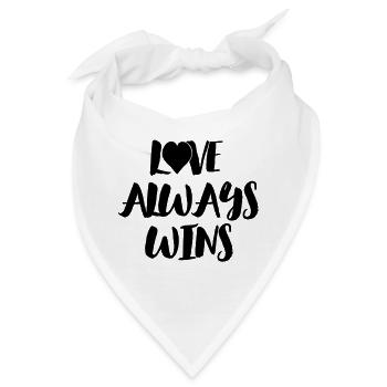 Love Always Wins - Bandana - Weiß - Vorne