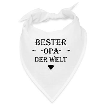 Bester Opa der Welt - Bandana - Weiß - Vorne