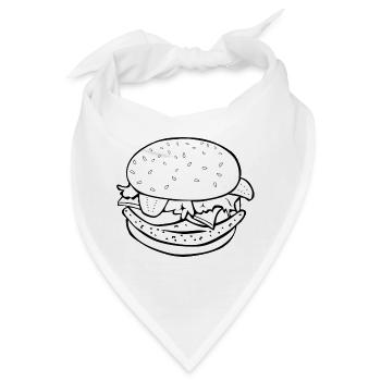 Burger - Bandana - Weiß - Vorne