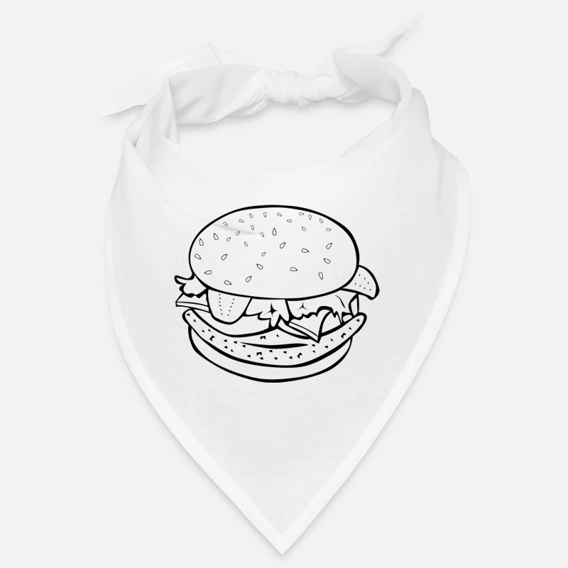 Burger - Bandana - blanc