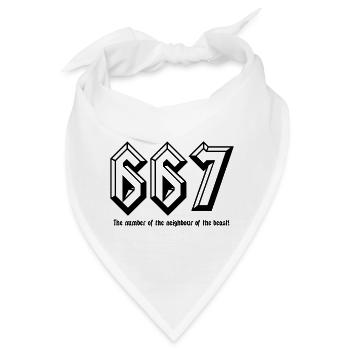 667 - The number of the neighbour of the beast - Bandana - Weiß - Vorne