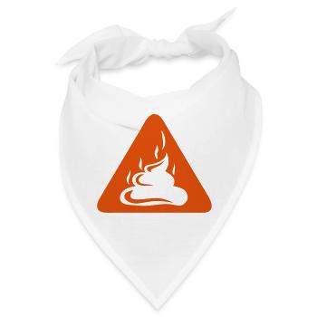 Schaltfeld Gefahr Dreieck kaka - Bandana - Weiß - Vorne