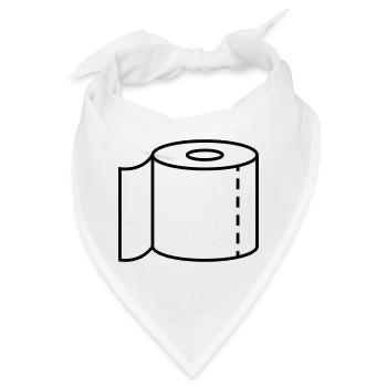 Klopapier für den Notfall - Bandana - Weiß - Vorne