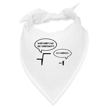 Nerd Witz Mathe - Bandana - Weiß - Vorne