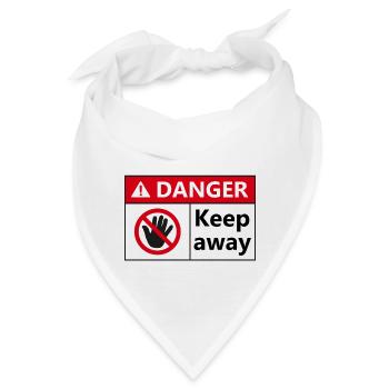 Danger Keep Away - Bandana - Weiß - Vorne