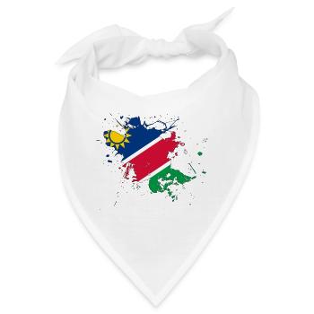 Namibia Flagge als Farbklecks - Bandana - Weiß - Vorne