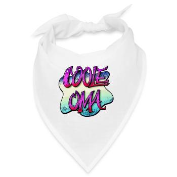 Coole Oma Grafiti Text handgezeichnet - Bandana - Weiß - Vorne