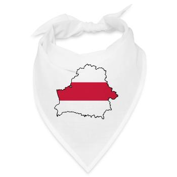 Silhouette of Belarus - Bandana - Weiß - Vorne