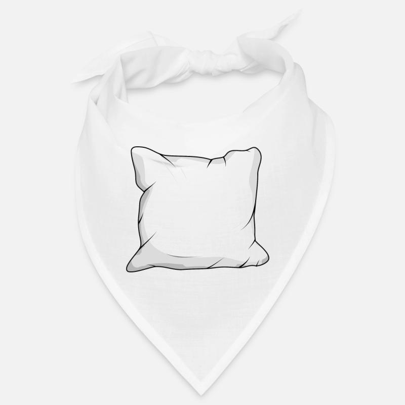large cuddly white down pillow Bandana