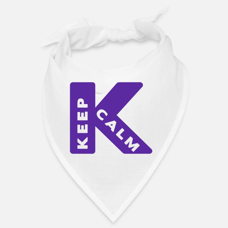 Keep Calm - Bandana - blanc