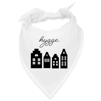 Hygge Schriftzug - Stadt - Bandana - Weiß - Vorne