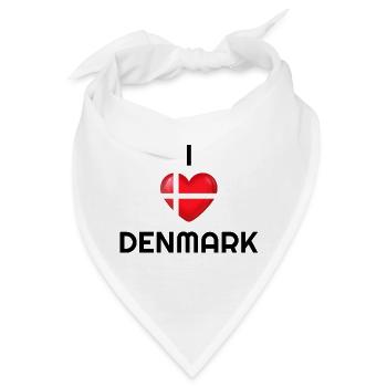 Dänemark, Dänemark Land, Dänemark Flagge, Dänemark - Bandana - Weiß - Vorne