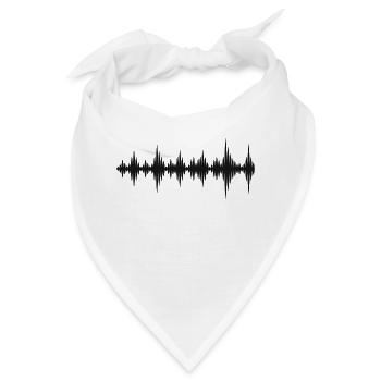 Music Sound Wave - Bandana - Weiß - Vorne