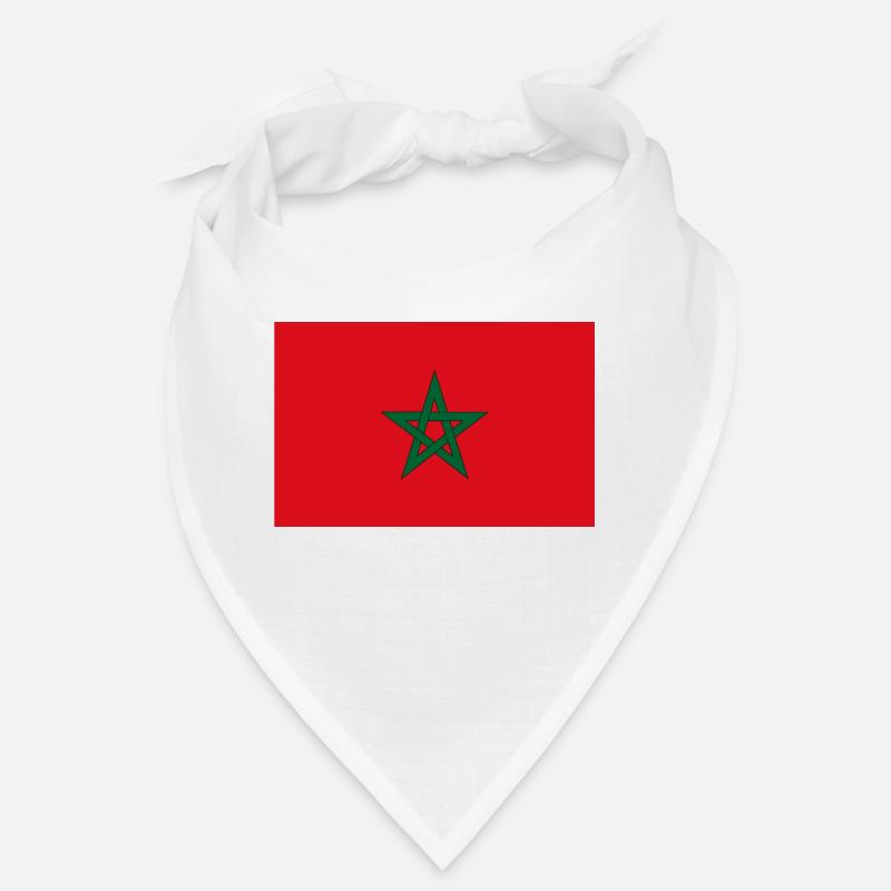 Drapeau du Maroc - Bandana - blanc