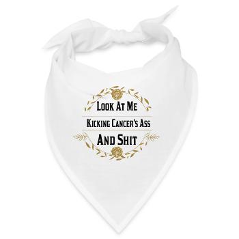 Krebs Survivor, Funny Cancer Gifts idea - Bandana - Weiß - Vorne