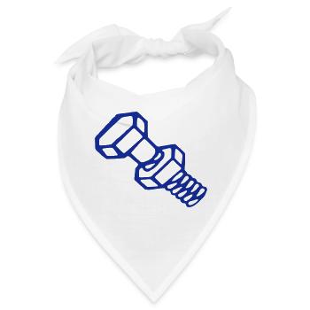 Schraube - Bandana - Weiß - Vorne