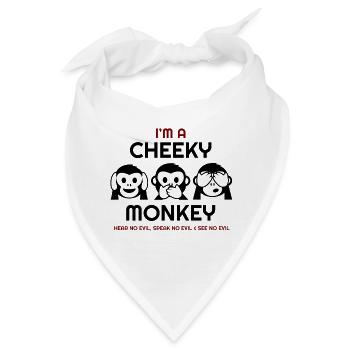 Ich liebe Affen, Affen, Affenliebhaber, Affenhaube - Bandana - Weiß - Vorne