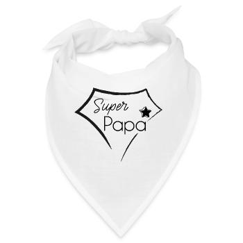 Geschenk-Idee Mann für eine fabelhafte Super-Papa - Bandana - Weiß - Vorne